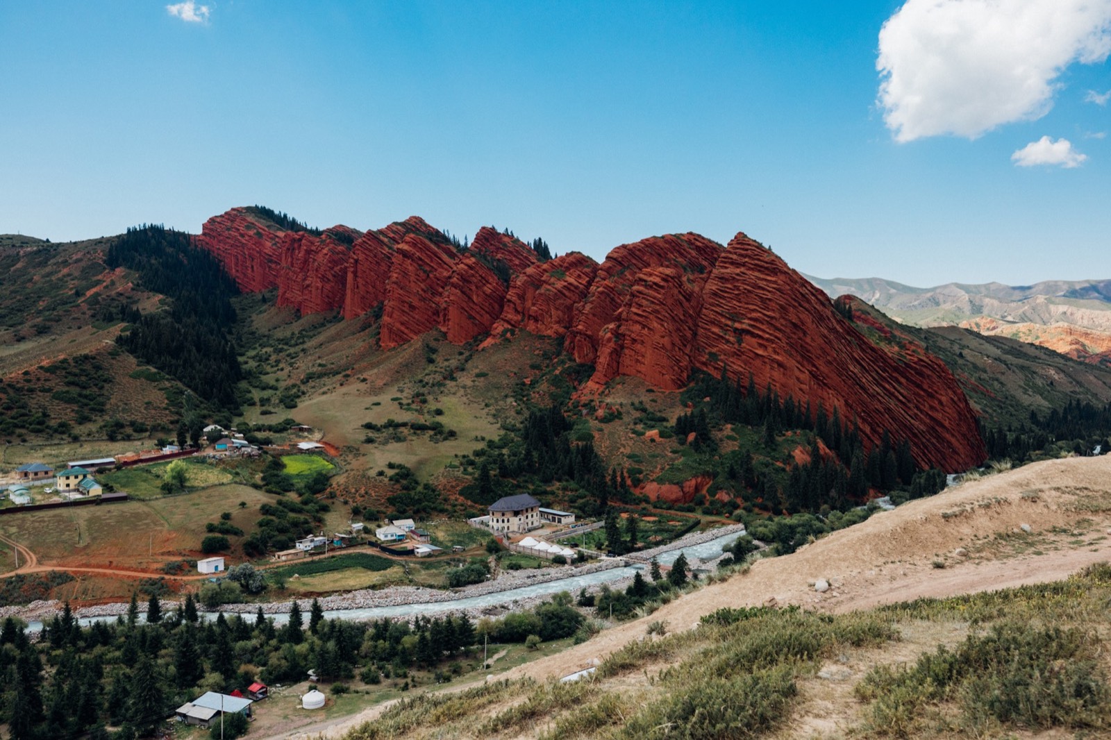 Mountains reflected in a lake